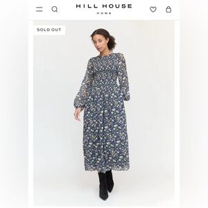 Hill House Blue Floral Midi Dress
